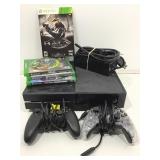 XBox One with Two Wired Controllers and Games.