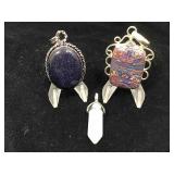 .925 Silver and Stone Pendants
