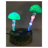 Retro Lumisource Double Mushroom Plasma Lamp.