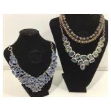 4 Kalifano Bling Necklaces. Stands not included.