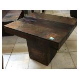 Heavy high end side table, approx 27 inches long