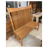 Mission style bench, approx 4 ft long