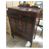 Wood Antique dresser w/4 ornate drawers, approx