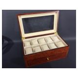 20 Compartment Wood Watch Display Case