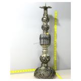 Metal candle holder.