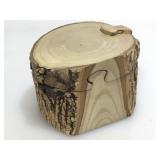 Wood puzzle box. Signed.