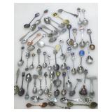 Assorted collectible spoons.