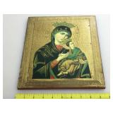 Religious art On wood 9.5x12in.