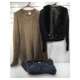 Jeans and sweaters. Assorted sizes.