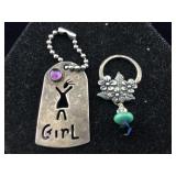 Sterling pendants with amethyst and more