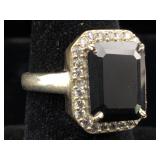 AGI certified sterling 8.14 Cts black diamond