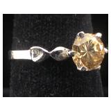 GGIL certified sterling 1.20 Cts champagne