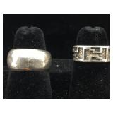 Sterling rings. SZ 5, 6 1/2