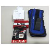 Sandisk microSD 64 Gb new, earbuds and more.