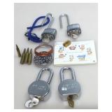 Master and American Locks with keys and more.