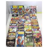 Assorted comic books.