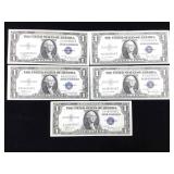 1935 D, 1935 A Silver certificate $1 Notes