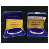 Two 24K plated magnetica bracelets in box.