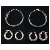 Sterling large earrings, 17.9 g. See pictures