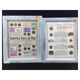 Coins and stamps collections