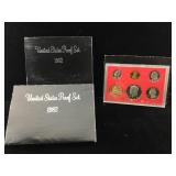 3-United states proof coin sets 1982