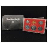 3-United states proof coin sets 1981