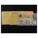 2-1963-1961 silver us mint set