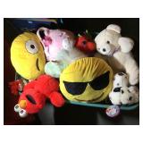 Elmo and Assorted Stuffed Toys