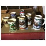 Assorted Budweiser Steins