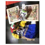 Buzz Lightyear toy, baby clothes and more