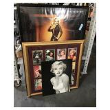 Assorted Marilyn Monroe framed art