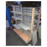 Rolling store display w/shelves