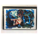 Custom predator Art framed, approx 11x17 inches