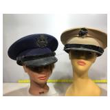 Vintage US Marines and USAF Military Hats - 7 3/8