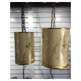 Pr Orig. 1972 Van Briggle Lamp Shades with Real