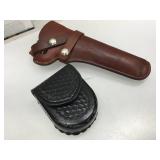 Leather Hunter Holster for 38 Revolver 6 inch and