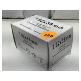 20 Rounds 7.62x39 Ammo 123gr FMJ