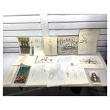 Collection of Orig. WWII Soldier Drawings
