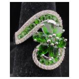 Sterling Ring with Gemstones with box sz 8