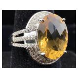 Sterling Ring with Gemstones with box sz 8