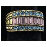 Hiedi Davis Ring with gemstones sz 8
