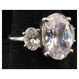 Sterling Ring with Gemstones with box sz 8