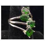 Sterling Ring with Gemstones with box sz 5