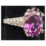 Sterling Ring with Gemstones with box sz 8