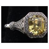 Sterling Ring with Gemstones with box sz 8