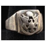 US ARMY mens ring WW1? Sterling