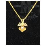 10K Gold necklace. Approx 17 in, 1.8 g. In box