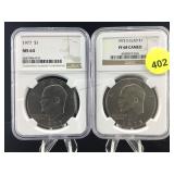 2-Graded Ike dollars NGC