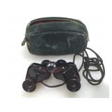 Vintage Riken Opera binoclars in pouch.