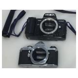 Minolta 7000 Maxxum and Asahi Pentax Cameras.